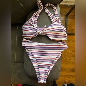 High waisted bikini set
